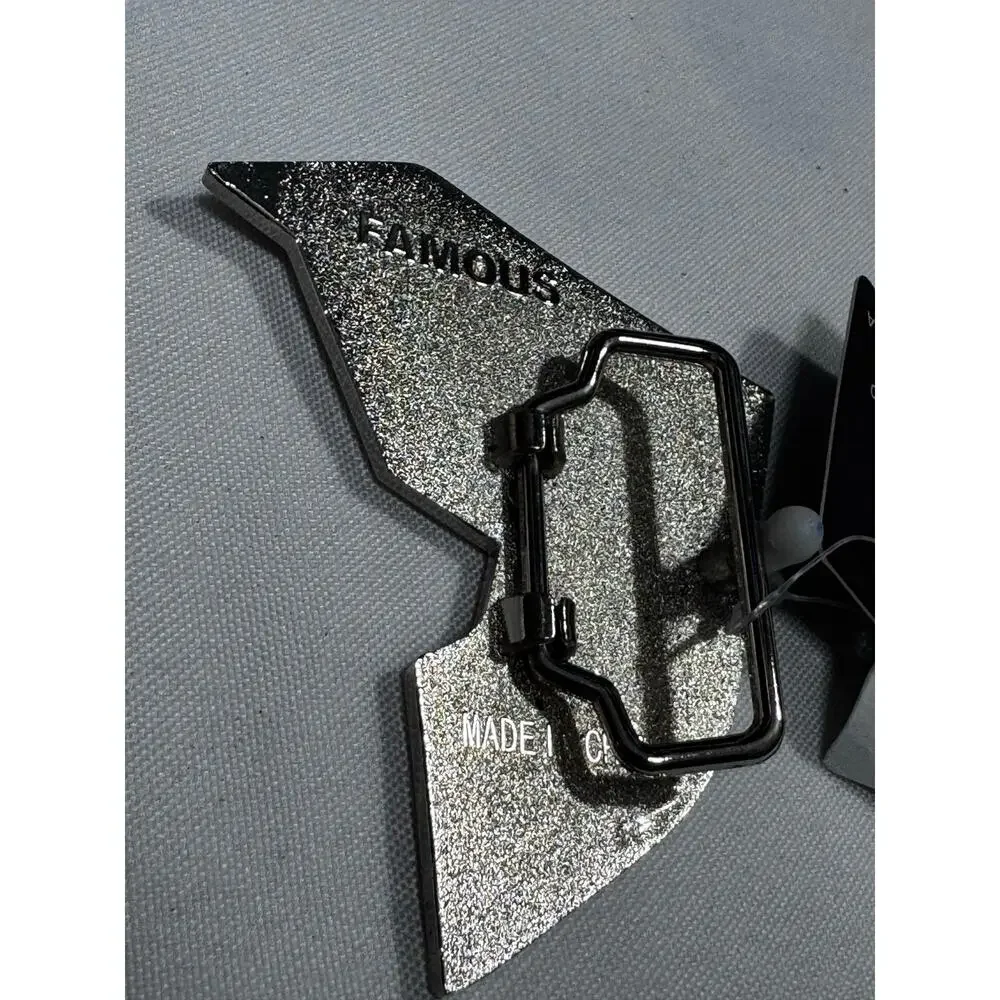 Famous Stars & Straps Belt Buckle F Logo Silver Tone NWT Y2K Skate Streetwear